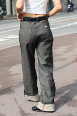 Straight Leg Jeans with Low Turn-Up