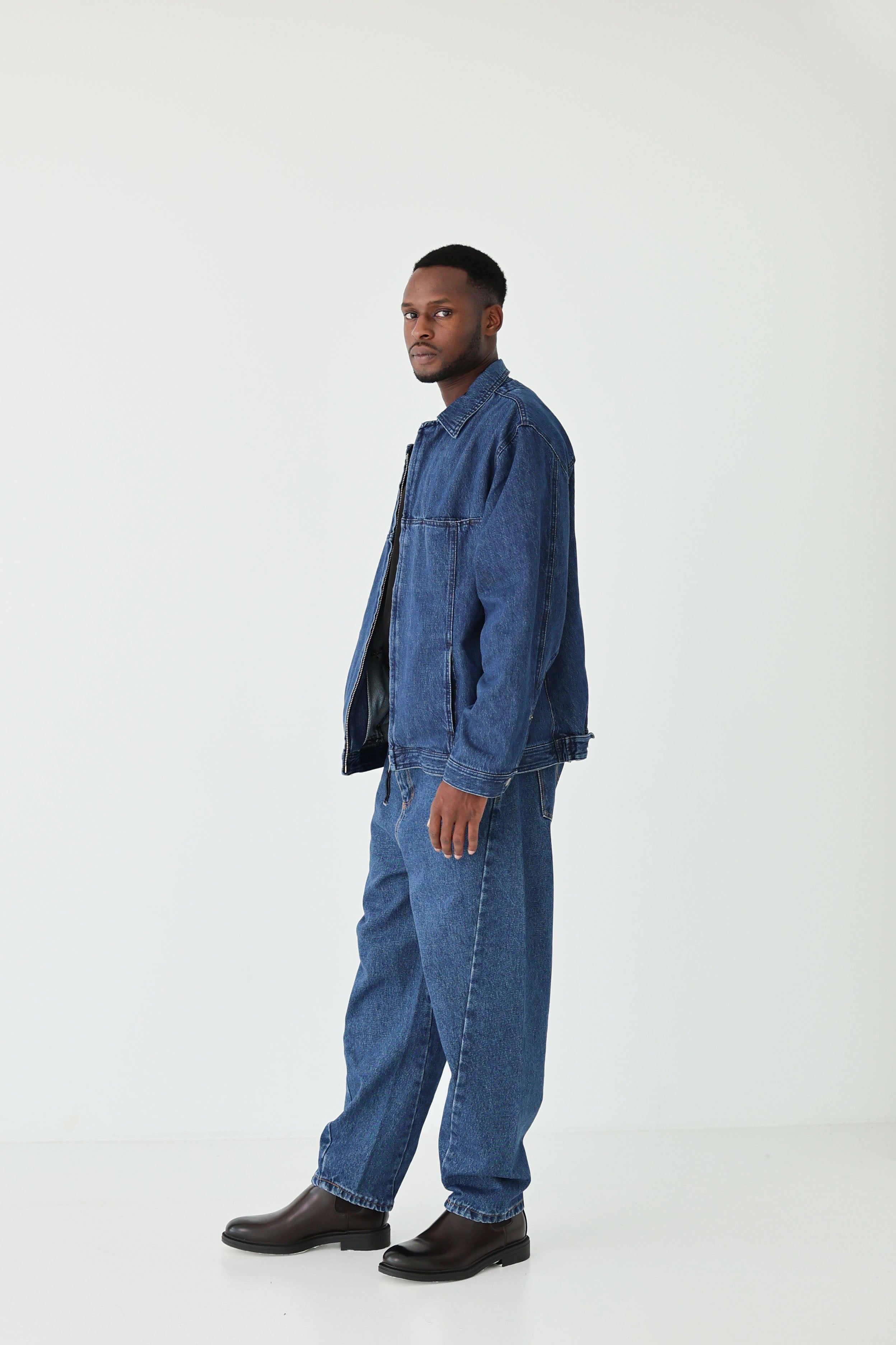 ジャケット・アウター Denim Blue Stitched Denim Jacket &Skirt Denim Blue Stitched Denim Jacket & Skirt LLA0320