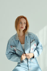 Embroidered 80's Short Jacket - Unique Piece
