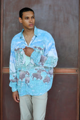Men's Denim Long Sleeve Shirt