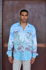 Men's Denim Long Sleeve Shirt