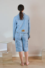 Cargo Denim Bermuda Shorts