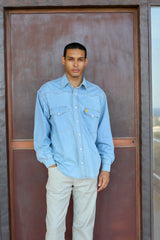 Men's Denim Long Sleeve Shirt