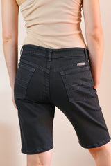 bermudas vaqueras negras para mujer