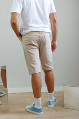 bermudas vaqueros marrón claro para hombre