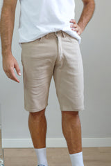 bermudas vaqueros marrón claro para hombre