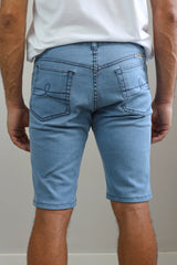 bermudas vaqueras azul claro para hombre