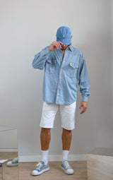 bermudas vaqueras blancas para hombre