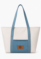 Bolsa vaquera grande Bicolor