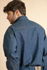 Unisex Long Sleeve Denim Shirt