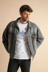 Chaqueta vaquera negra para hombre