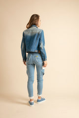 Look total denim trasero