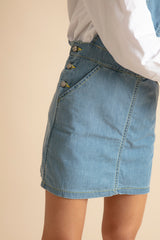 Denim Overalls Skirt