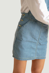 Denim Overalls Skirt