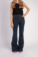 Vaqueros mujer navy con tachuelas