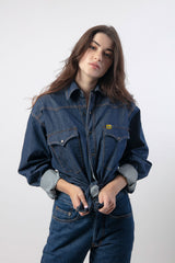 Camisa de manga larga vaquera para mujer