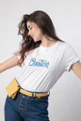 Camiseta algodón orgánico blanca para mujer