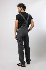 Parte trasera del peto denim largo para hombre