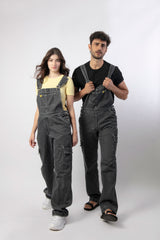 Peto vaquero largo color gris oscuro