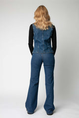 Chaleco vaquero mujer con tachuelas