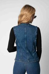 Chaleco con tachuelas mujer