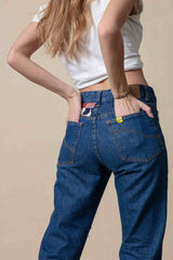 Pantalón jean para chica visto por detrás