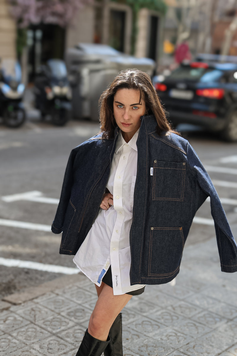 3 in 1 Detachable Denim Trench Coat - Limited Edition