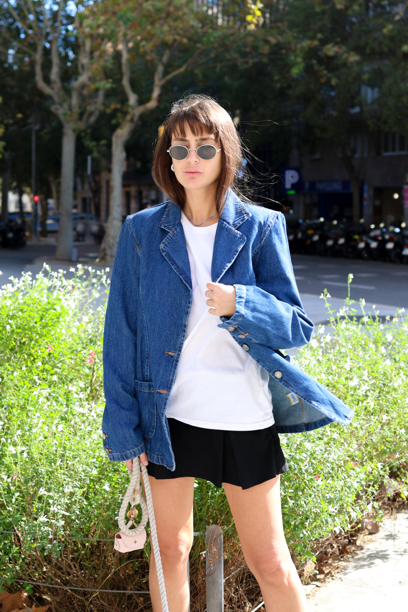 Blazer Outfits Short Mezclilla Jean Shorts And Blazer Outfit