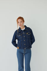 Denim Jacket with Studs for Women