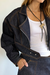 Chaqueta Croped con Hebilla