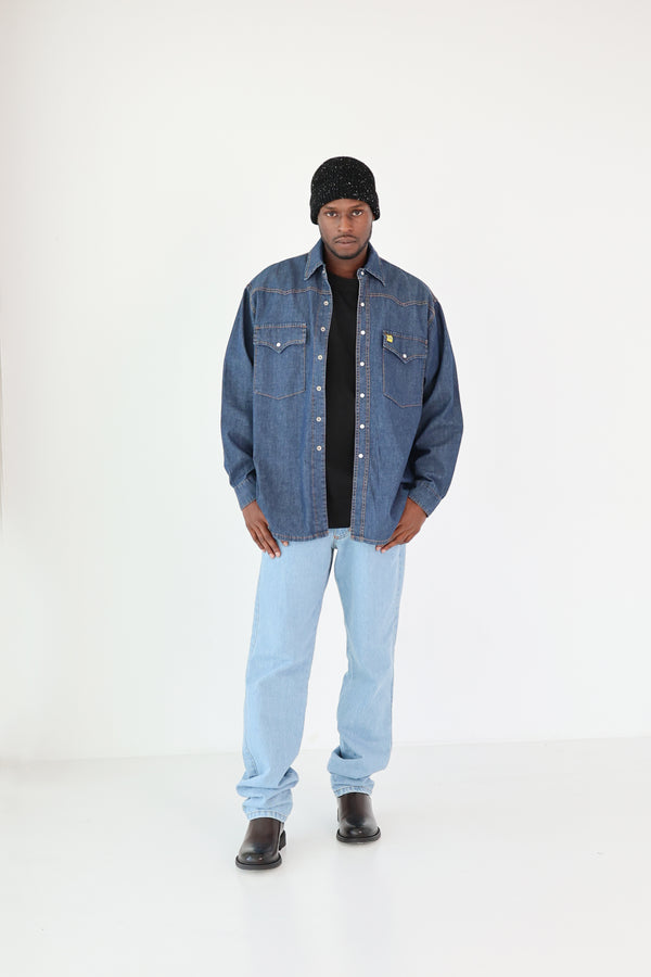 Men's Denim Long Sleeve Shirt