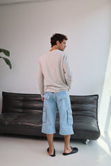 Bermuda Vaquera Cargo Hombre