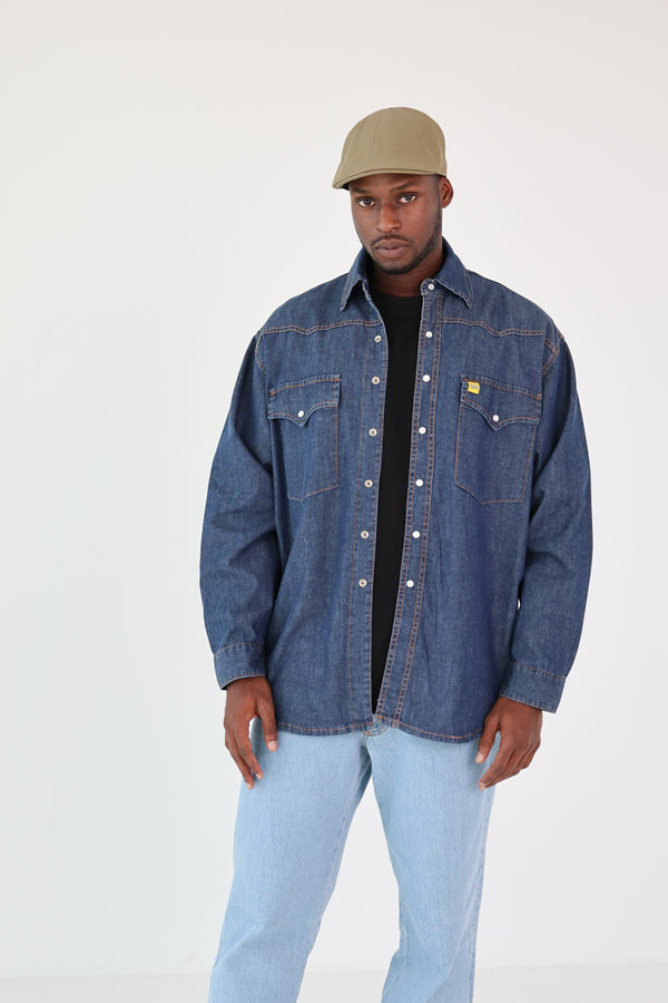 Men's Denim Long Sleeve Shirt