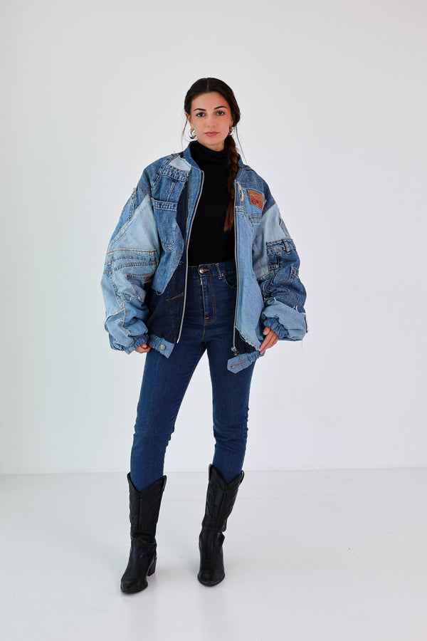 Upcycling Denim Bomber - Limited Edition