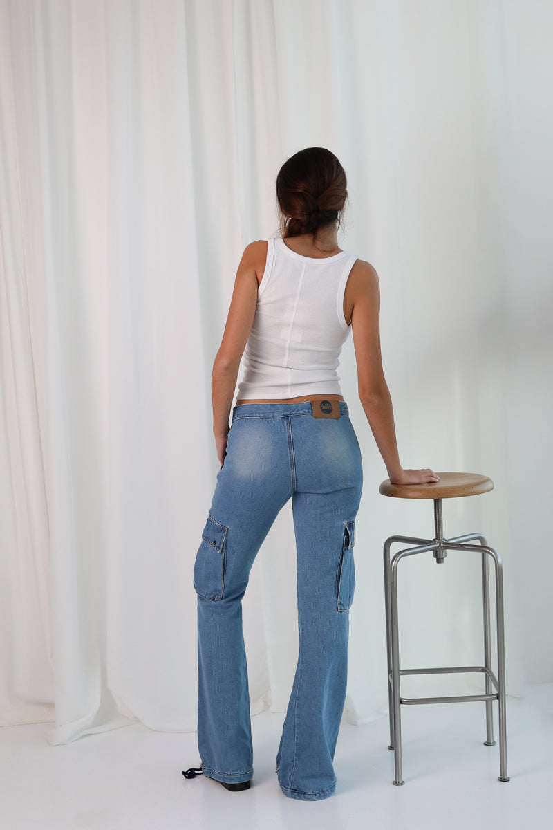 Pantalones Vaqueros Cargo para Mujer