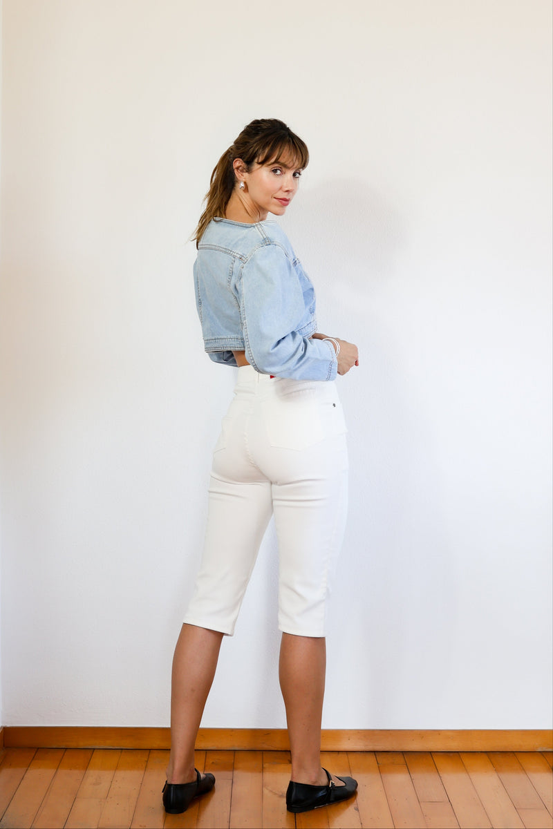 Chaqueta Croped cuello barco