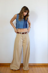 Pantalones Anchos con Pinza
