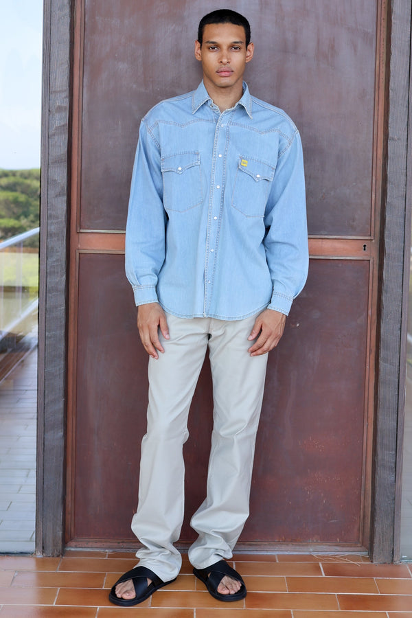 Vaqueros Elásticos  Beige de Hombre