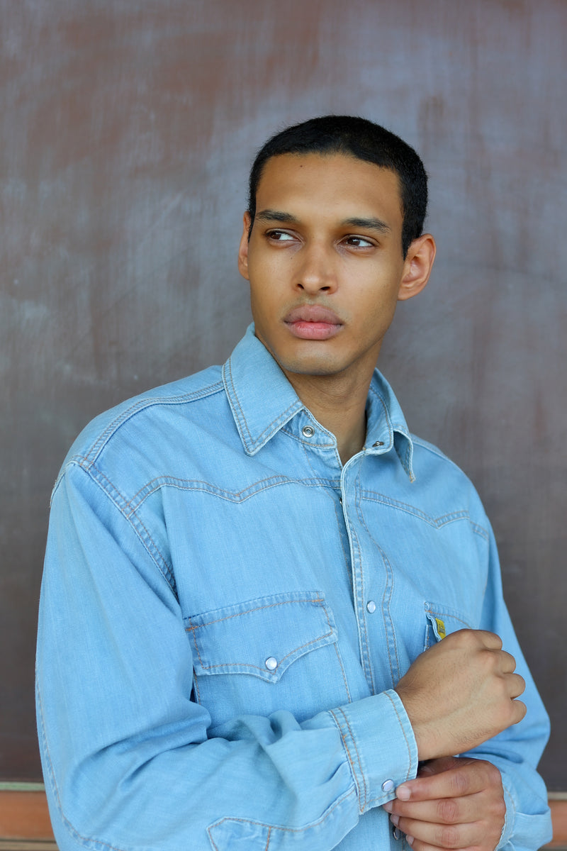 Men's Denim Long Sleeve Shirt