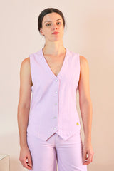 Slim Fit Denim Vest for Woman