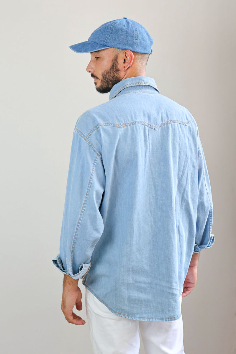 Men's Denim Long Sleeve Shirt