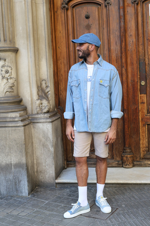 Men's Colored Denim Bermuda Shorts