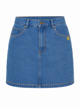 Denim Skirt with Studs