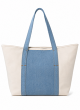 Bolsa vaquera grande Bicolor