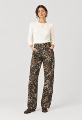 Jeans Rectos Estampados- Pieza única