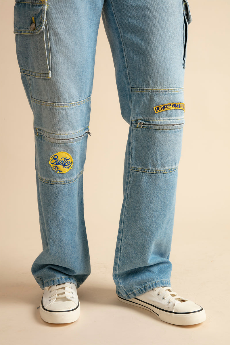 Straight Jeans with Patches - Limited Edition