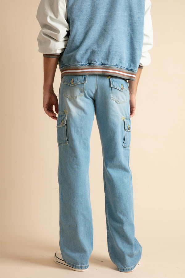 Straight Jeans with Patches - Limited Edition