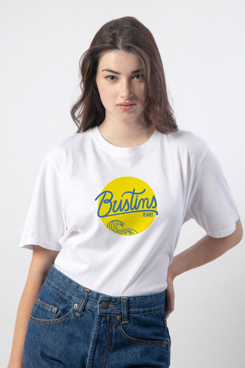 Camiseta de algodón orgánico para mujer con el logo de Bustins