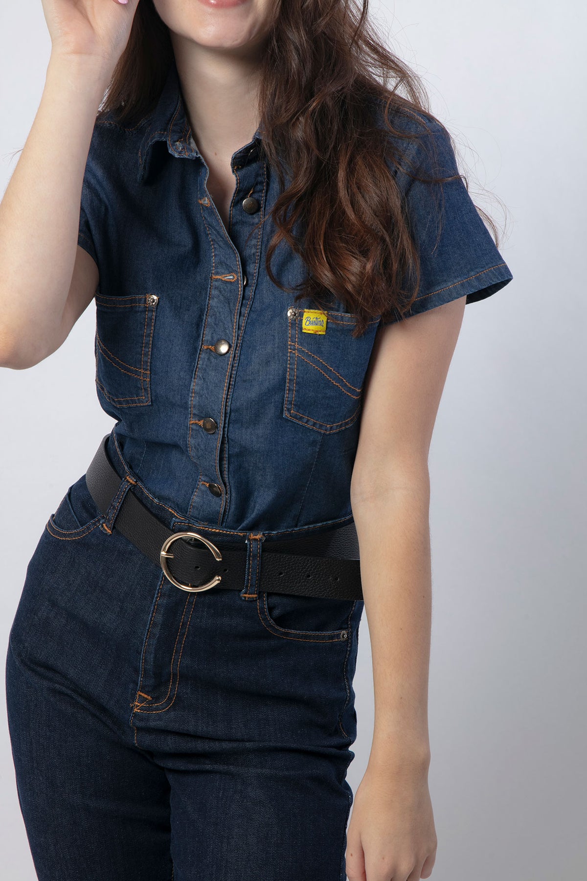 Camisa vaquera manga corta deals