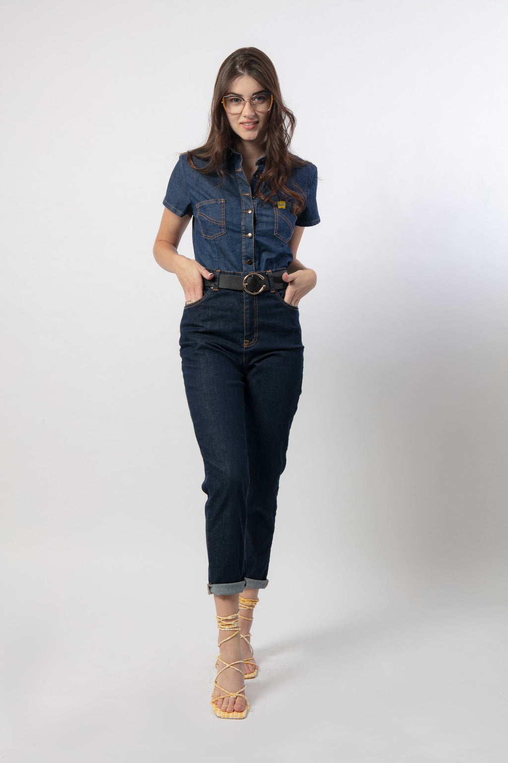 Camisa Vaquera Manga Corta para Mujer – Bustins Jeans